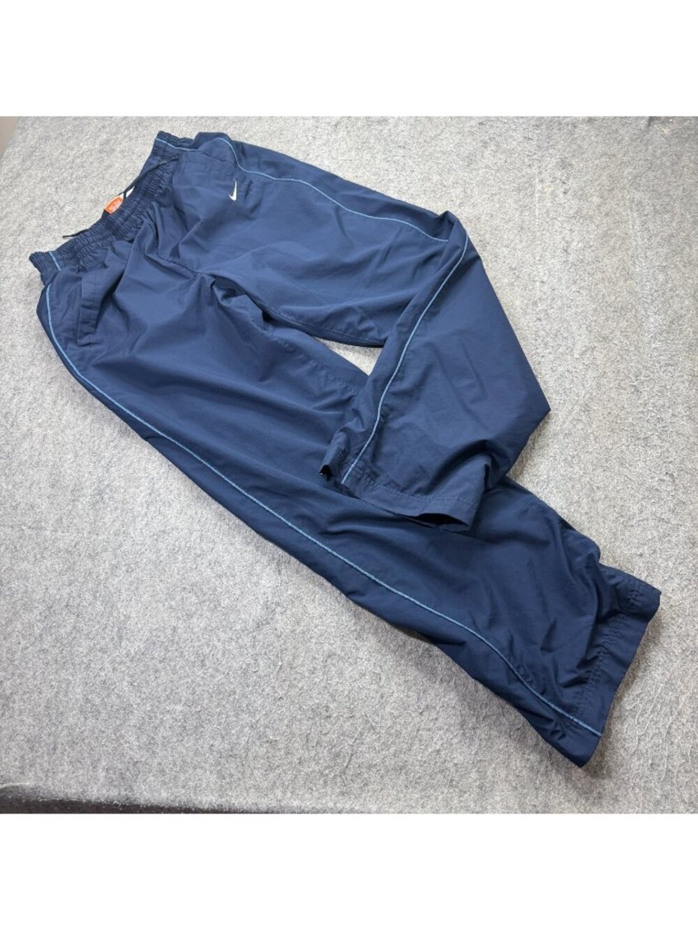 Nike Windbreaker Track Pants Men M Blue 31" Ankle Adjustable DRI-FIT 360966